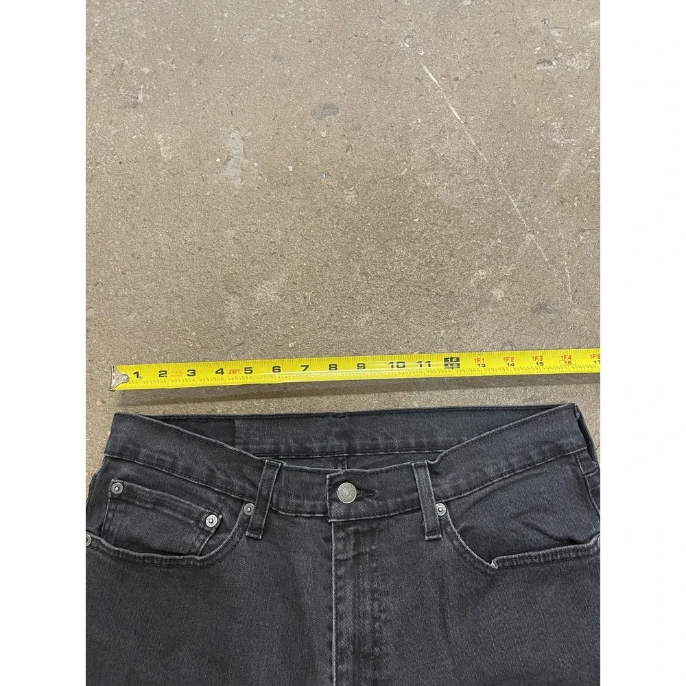 Levis 511‎ Jeans Mens 34x30 Black Denim Slim Fit Tapered Leg Zip Fly Waterless